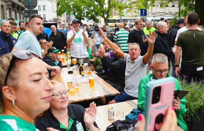 Where else but the Irish pub? 1,000 Irish football supporters throw a party in Ghent (Ghent)