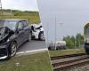 Truck catapulted into two cars after colliding with train in Belgium | Abroad