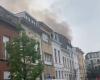 Exploded barbecue causes intense fire and black smoke plume in Antwerp (Borgerhout)
