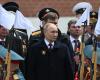 Putin again lashes out at the West at austere Victory Day parade